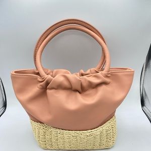 A new day purse handbag for spring summer pink straw